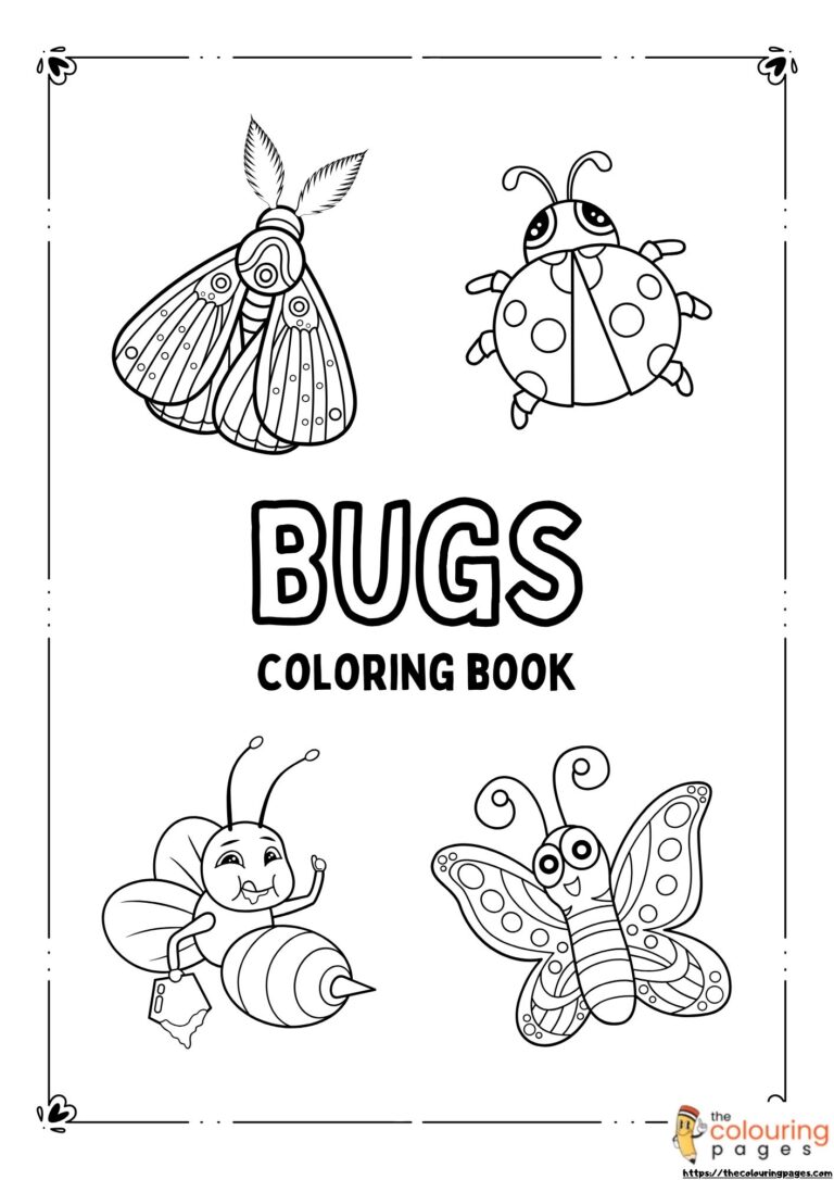 5+ Cute Bugs Coloring Pages Free Pdf for Kids!