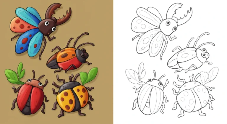 5+ Cute Bugs Coloring Pages Free Pdf for Kids!
