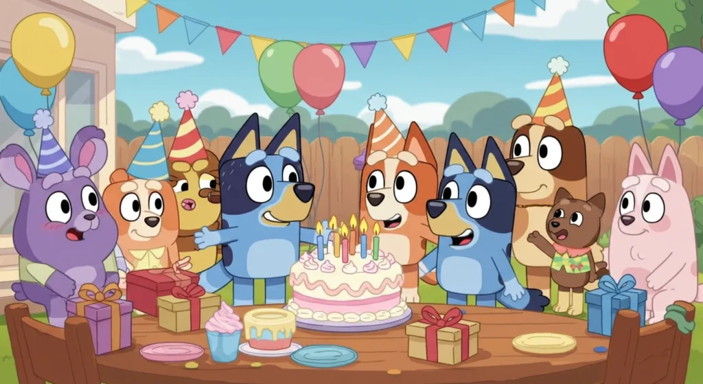 bluey birthday coloring pages