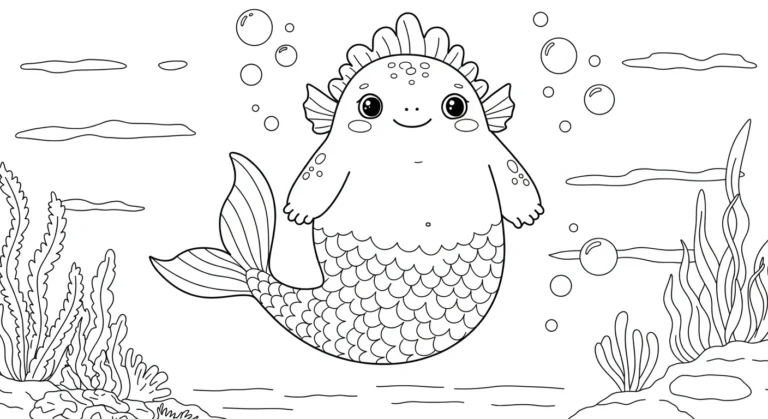 mermaid coloring pages pdf