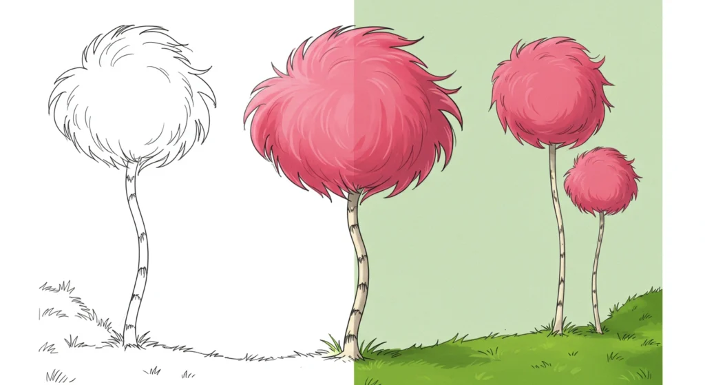 truffula tree the lorax colouring pages