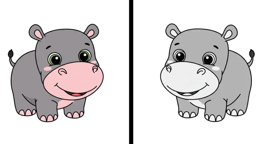 Free Hippo Coloring Pages (Printable PDF for Kids)