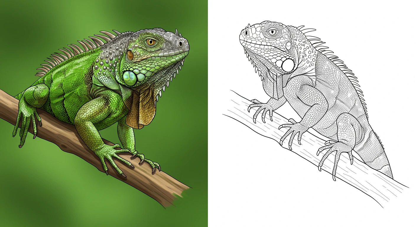 iguana-coloring-pages