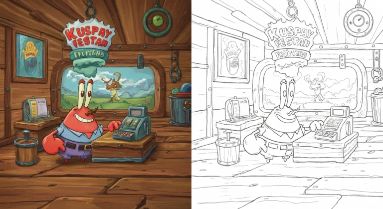 krusty krab coloring pages