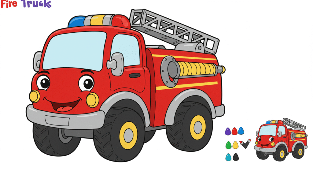 Free Fire Truck Coloring Pages