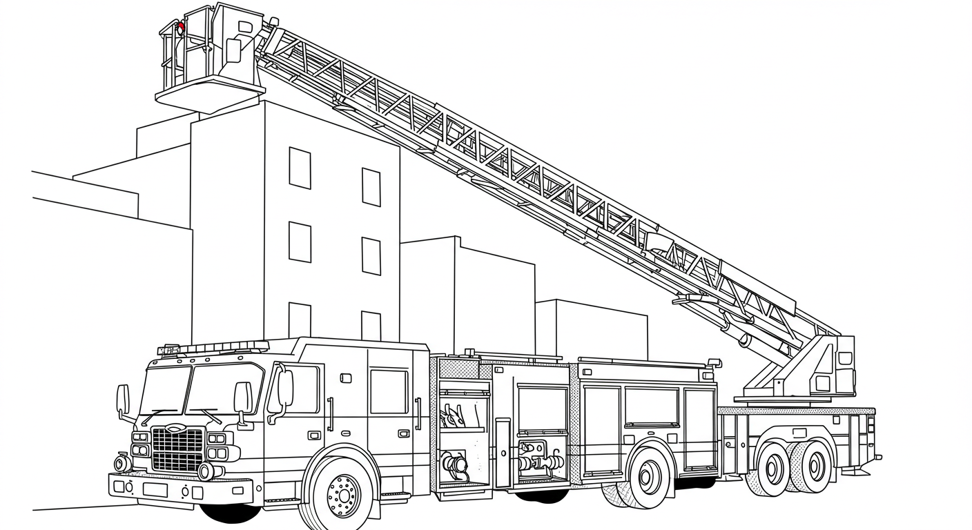 Free Fire Truck Coloring Pages