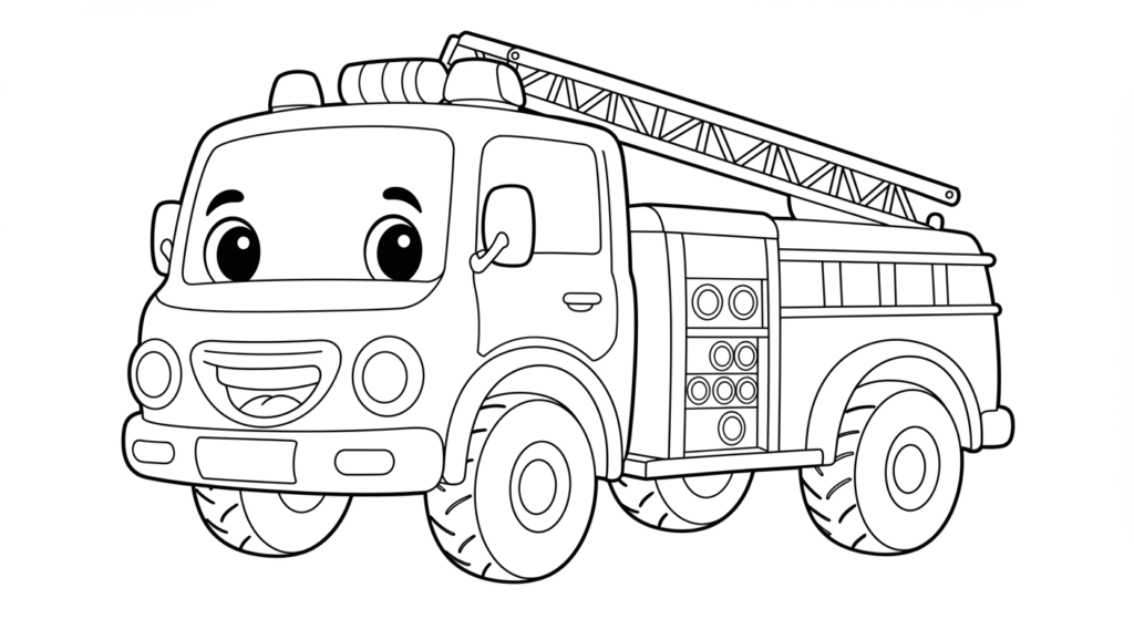 Free Fire Truck Coloring Pages