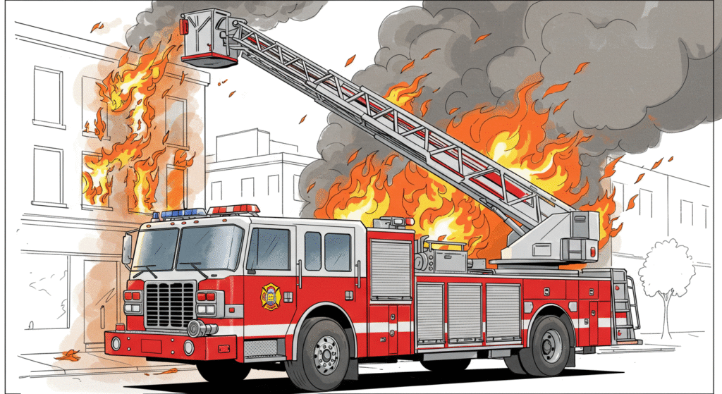Free Fire Truck Coloring Pages